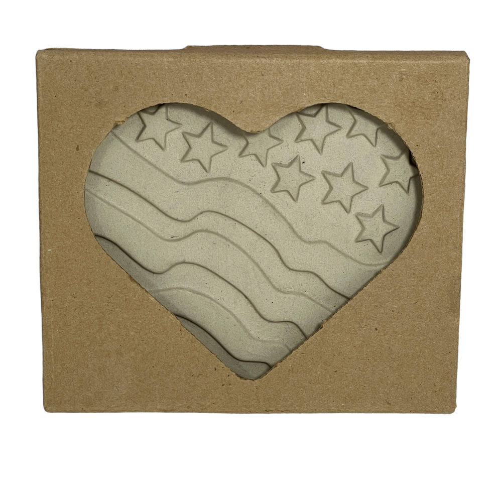 Pampered Chef Patriotic Heart Cookie Mold Final In Series Stoneware 2005